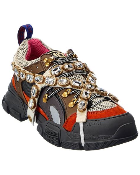 gucci flashtrek sneakers leather|gucci shoes men's flashtrek.